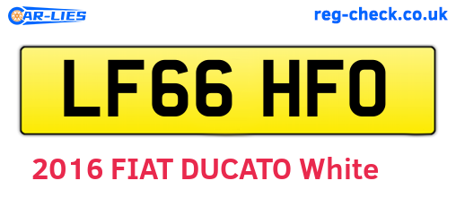 LF66HFO are the vehicle registration plates.