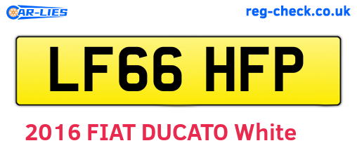 LF66HFP are the vehicle registration plates.