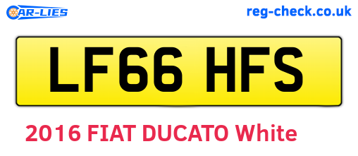 LF66HFS are the vehicle registration plates.