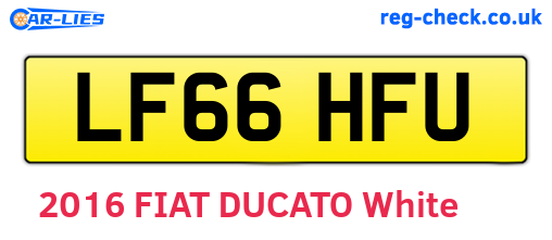 LF66HFU are the vehicle registration plates.