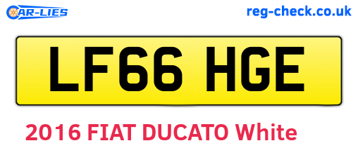 LF66HGE are the vehicle registration plates.