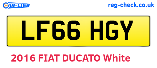 LF66HGY are the vehicle registration plates.