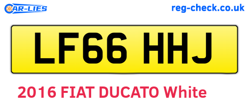 LF66HHJ are the vehicle registration plates.