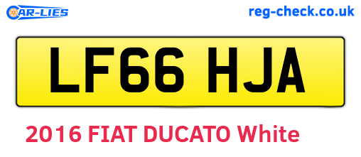 LF66HJA are the vehicle registration plates.