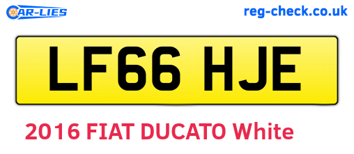 LF66HJE are the vehicle registration plates.