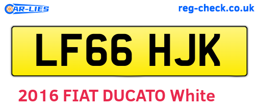 LF66HJK are the vehicle registration plates.