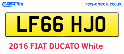 LF66HJO are the vehicle registration plates.