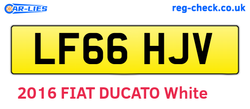 LF66HJV are the vehicle registration plates.