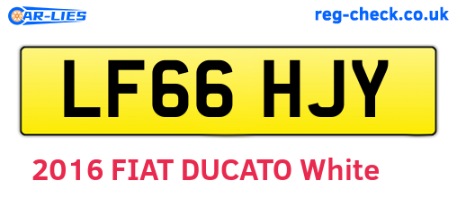 LF66HJY are the vehicle registration plates.