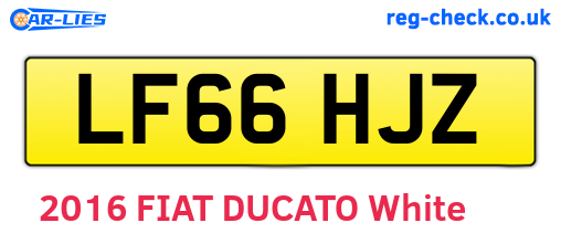 LF66HJZ are the vehicle registration plates.