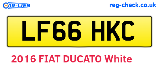 LF66HKC are the vehicle registration plates.