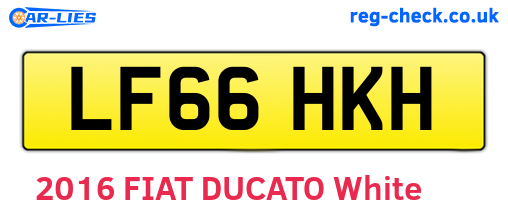 LF66HKH are the vehicle registration plates.