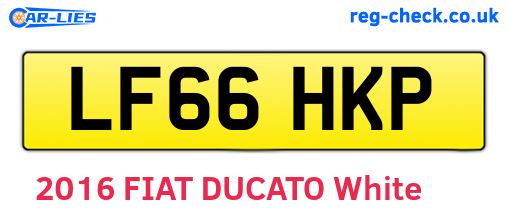 LF66HKP are the vehicle registration plates.