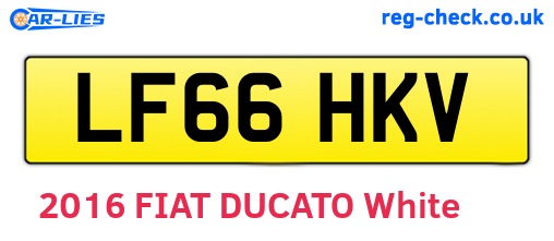 LF66HKV are the vehicle registration plates.