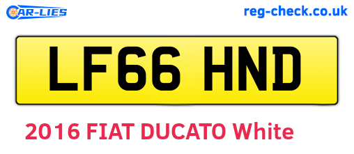 LF66HND are the vehicle registration plates.