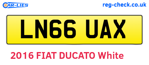 LN66UAX are the vehicle registration plates.