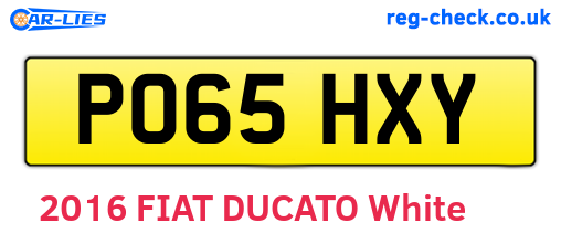 PO65HXY are the vehicle registration plates.