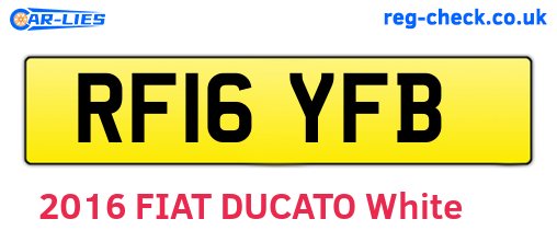 RF16YFB are the vehicle registration plates.