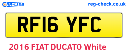 RF16YFC are the vehicle registration plates.