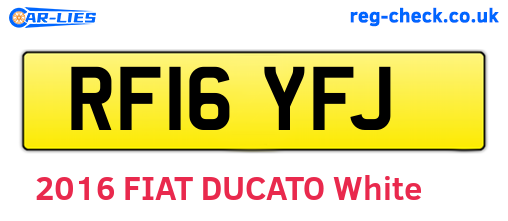 RF16YFJ are the vehicle registration plates.