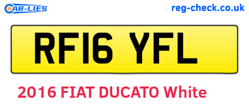 RF16YFL are the vehicle registration plates.