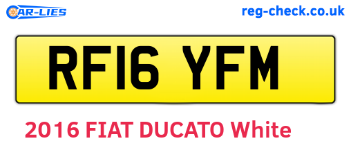 RF16YFM are the vehicle registration plates.