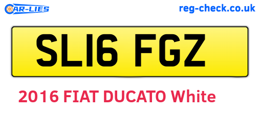 SL16FGZ are the vehicle registration plates.