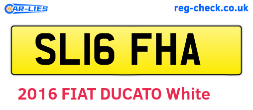 SL16FHA are the vehicle registration plates.