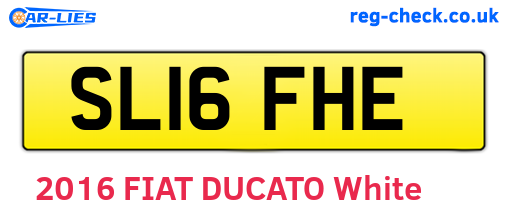 SL16FHE are the vehicle registration plates.