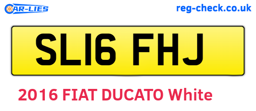 SL16FHJ are the vehicle registration plates.