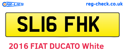 SL16FHK are the vehicle registration plates.