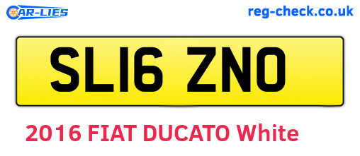 SL16ZNO are the vehicle registration plates.