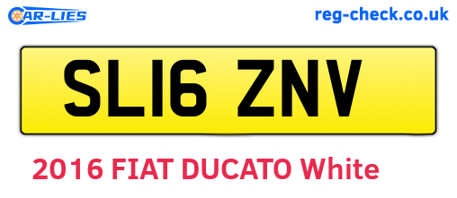 SL16ZNV are the vehicle registration plates.