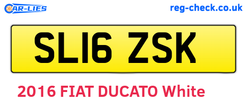 SL16ZSK are the vehicle registration plates.