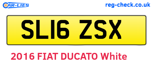 SL16ZSX are the vehicle registration plates.