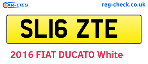 SL16ZTE are the vehicle registration plates.