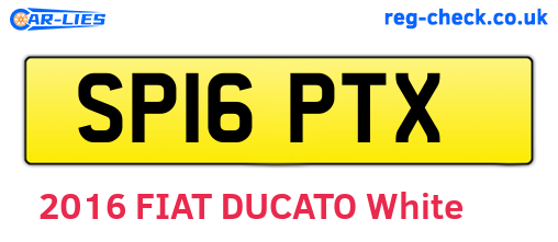 SP16PTX are the vehicle registration plates.