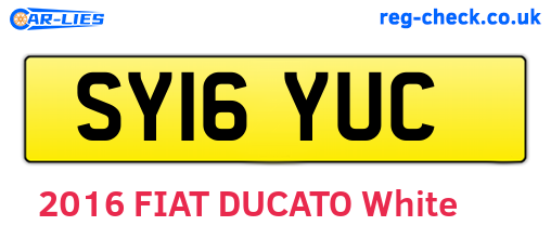 SY16YUC are the vehicle registration plates.