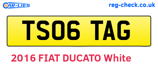 TS06TAG are the vehicle registration plates.