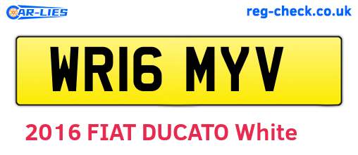 WR16MYV are the vehicle registration plates.