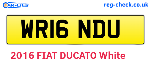 WR16NDU are the vehicle registration plates.
