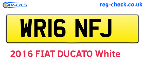 WR16NFJ are the vehicle registration plates.