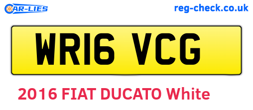 WR16VCG are the vehicle registration plates.