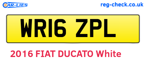 WR16ZPL are the vehicle registration plates.