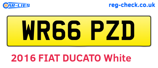 WR66PZD are the vehicle registration plates.