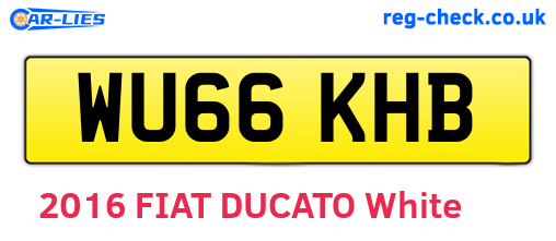 WU66KHB are the vehicle registration plates.