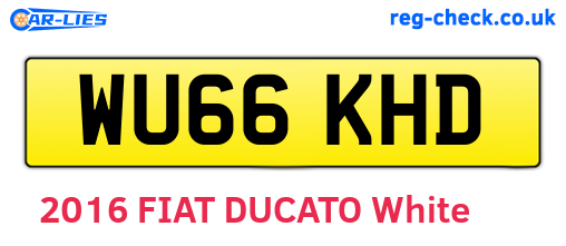WU66KHD are the vehicle registration plates.