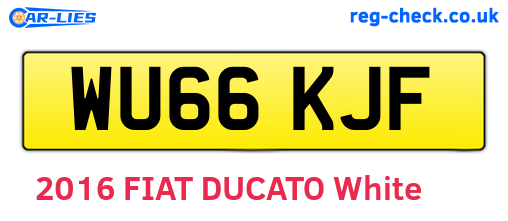 WU66KJF are the vehicle registration plates.