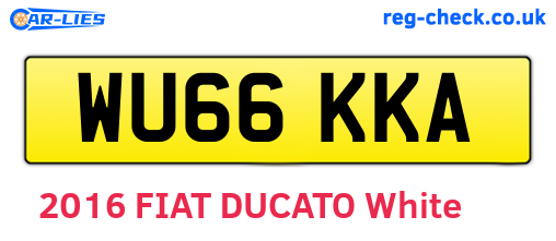 WU66KKA are the vehicle registration plates.