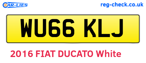 WU66KLJ are the vehicle registration plates.